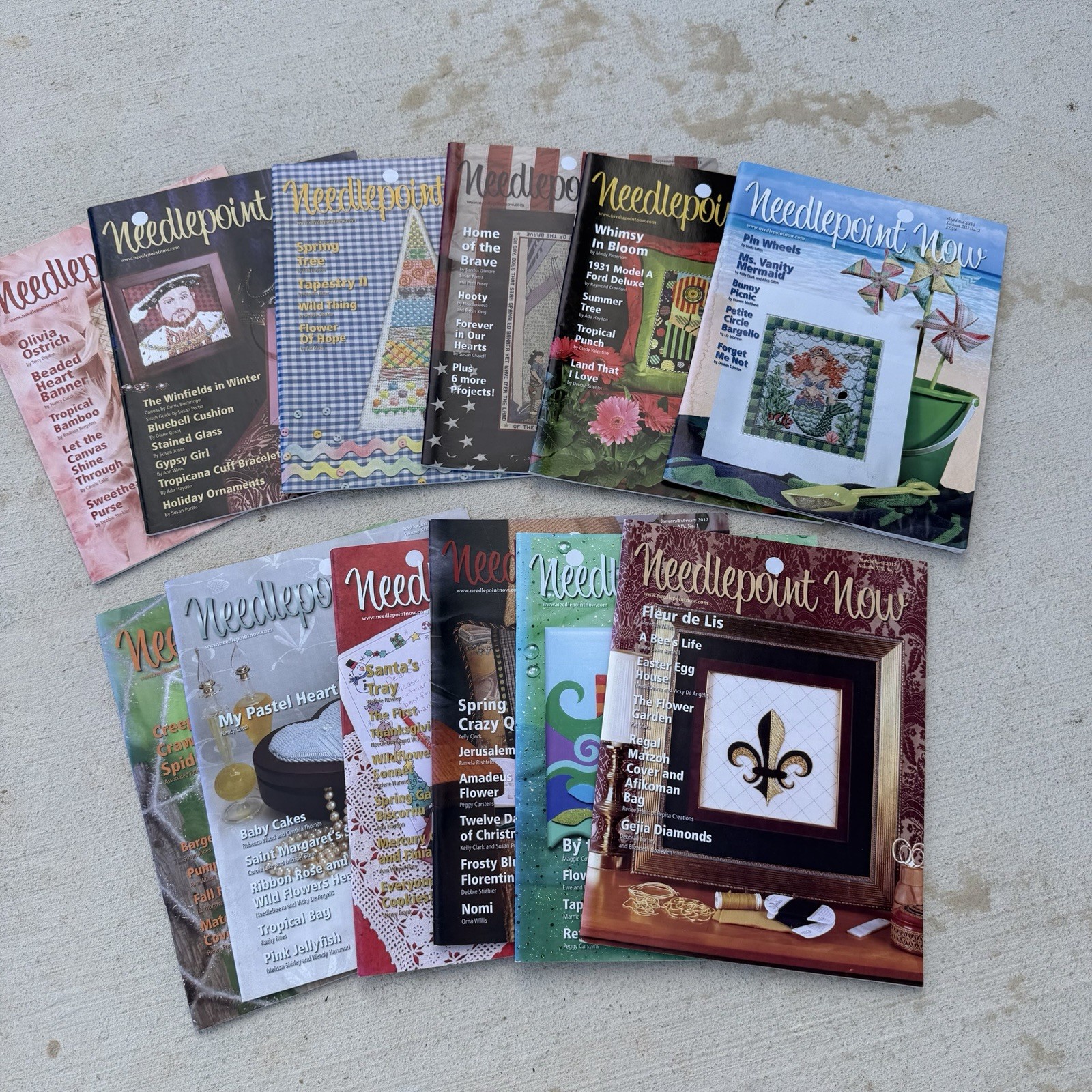 NEEDLEPOINT NOW MAGAZINES (2011-2012) 13 Issues Total