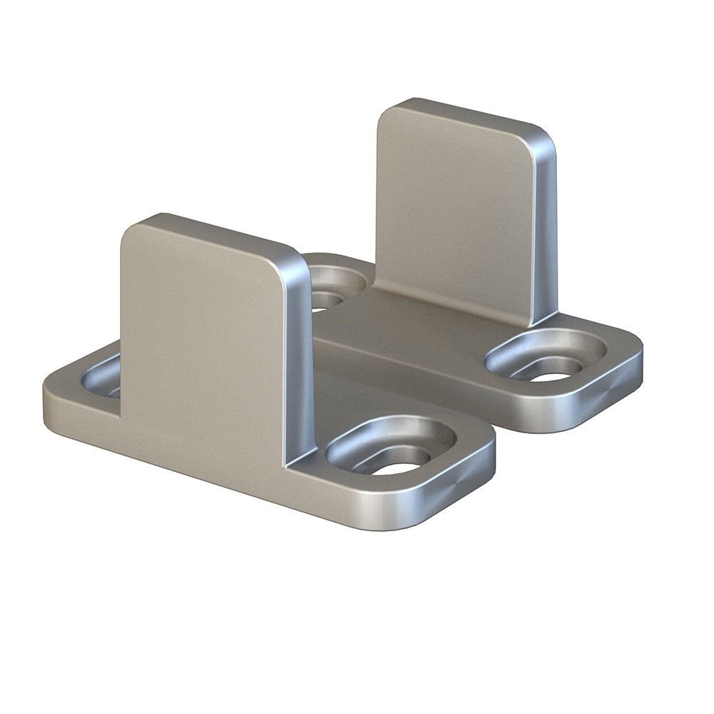 JUBEST Silver Aluminum Floor Guide, Mounted 15/16“H Aluminum,
