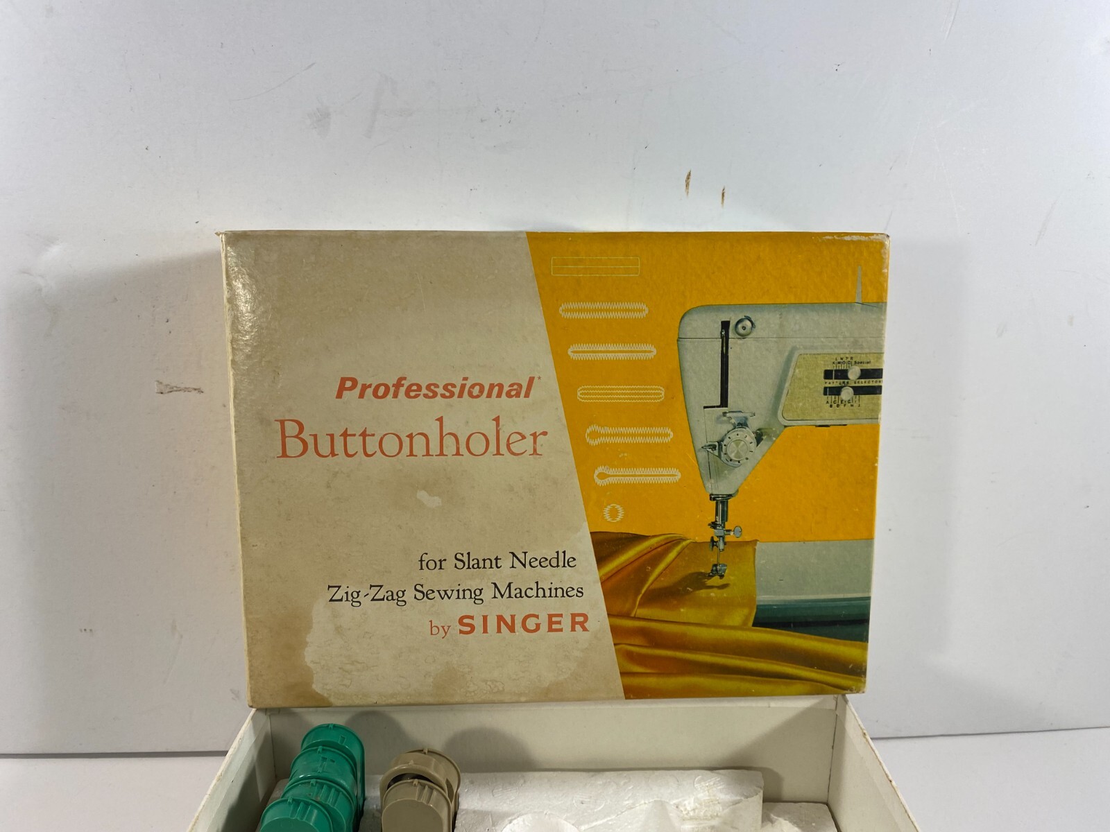 Professional Singer Buttonholer Box Attachments Manual White W654321N Sewing