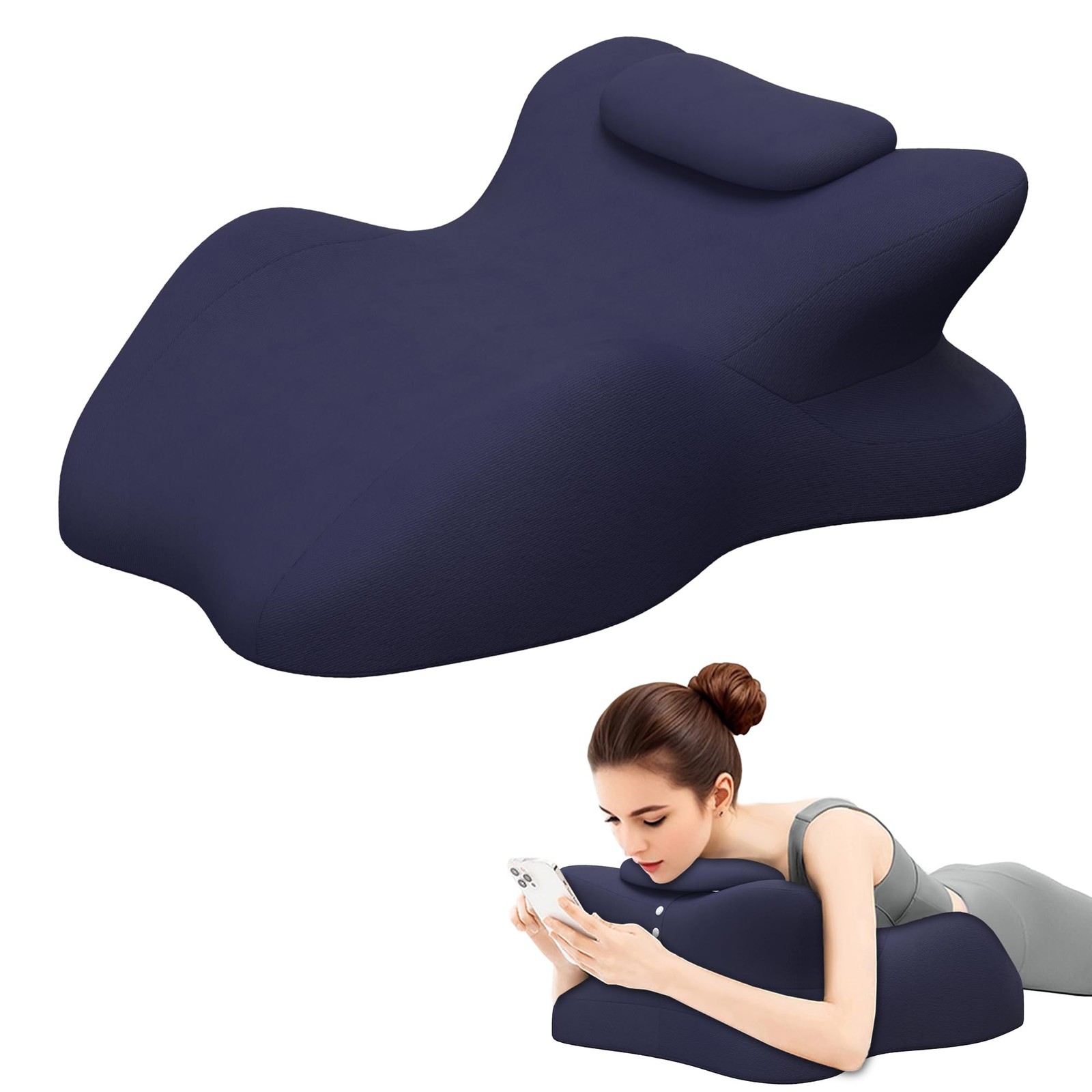 Memory Foam Ergonomic Wedge Pillow, Prone Pillow for Sleeping, Reading Pillow...