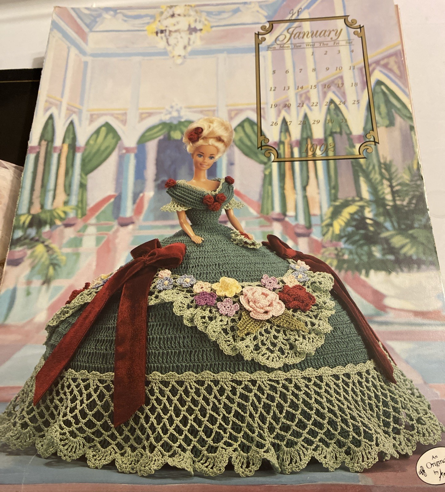 1992 Fashion Doll Dress Crochet Pattern Annie's, Barbie Complete Set Of 12 Rare