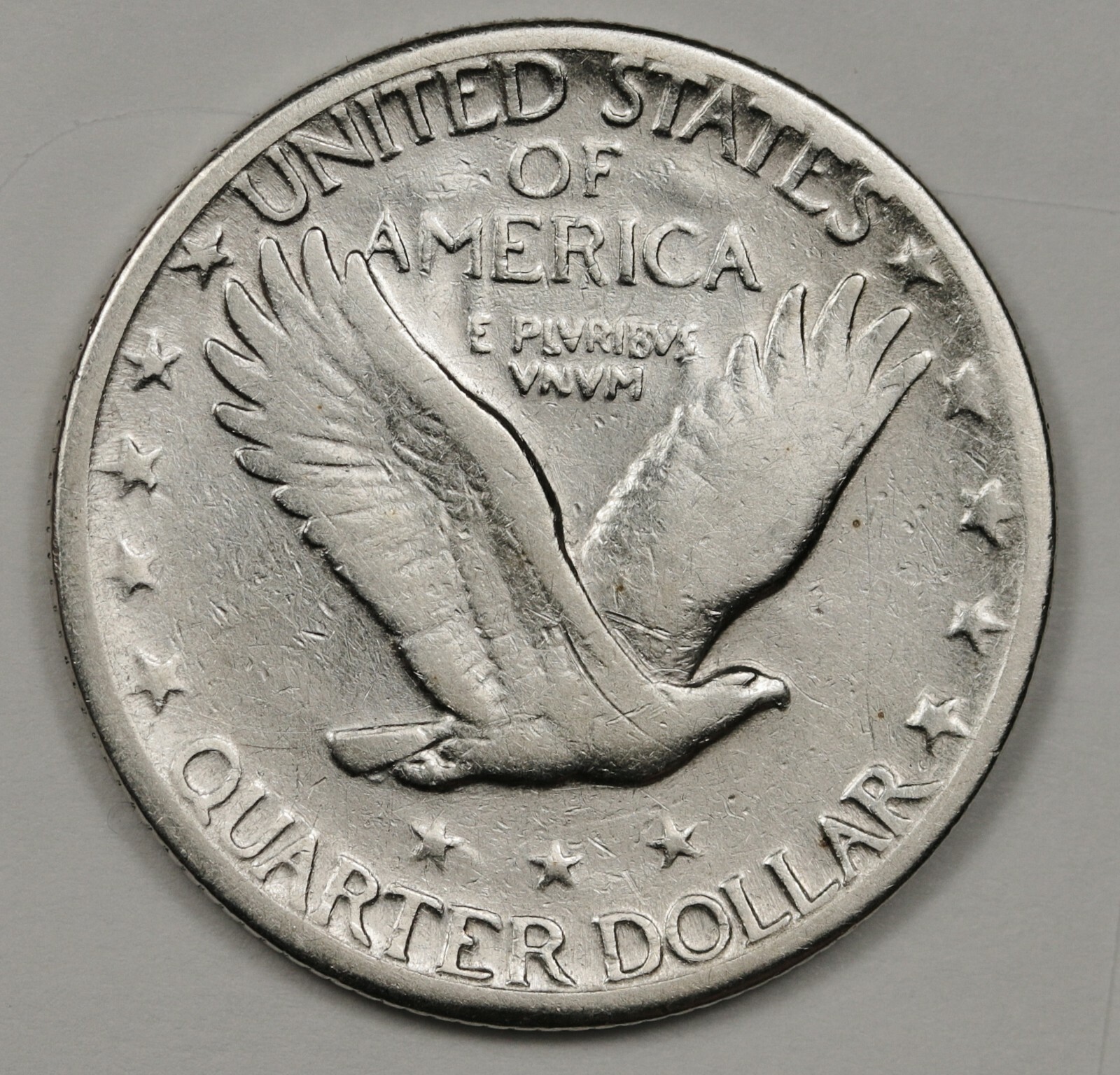 1929-s Standing Liberty Quarter. Error Clashed "E". High Grade. 144627