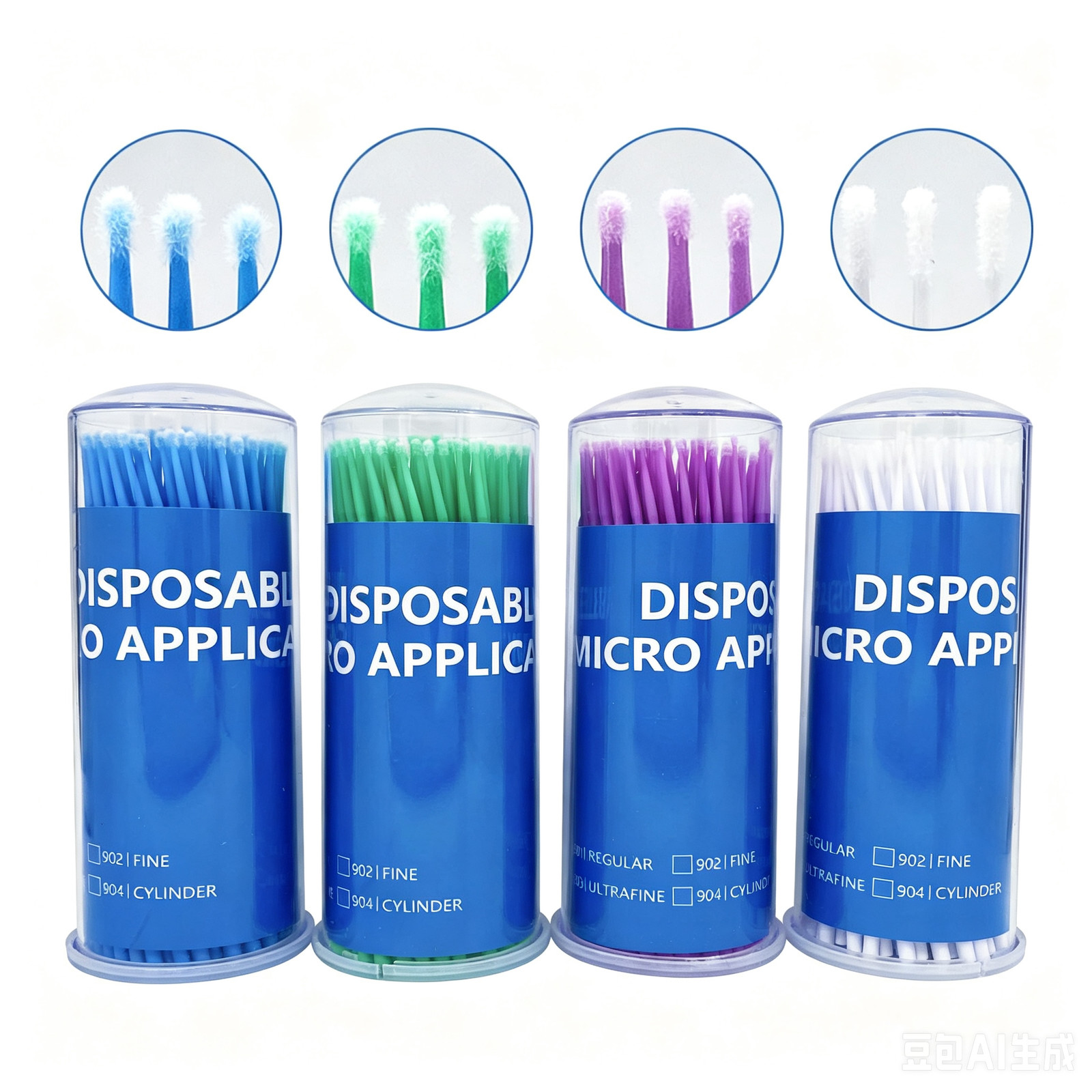 400 Microbrush Micro Brush Applicator Tips Regular, Fine, Super Fine Dental