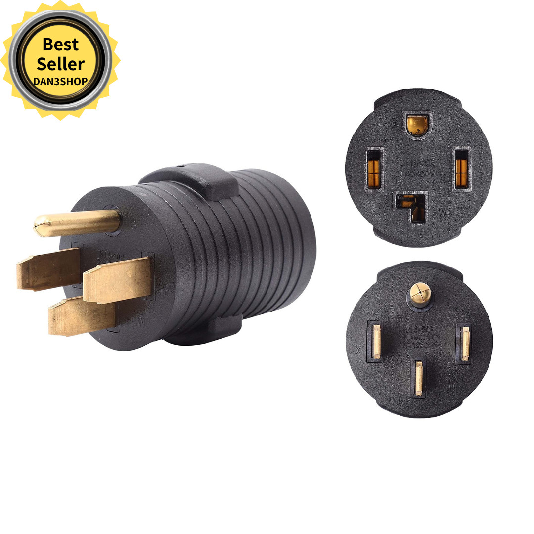 ONETAK NEMA 14-50P to 14-30R Compact 120V/240V 50 Amp 4 Prong Male Plug to 30...
