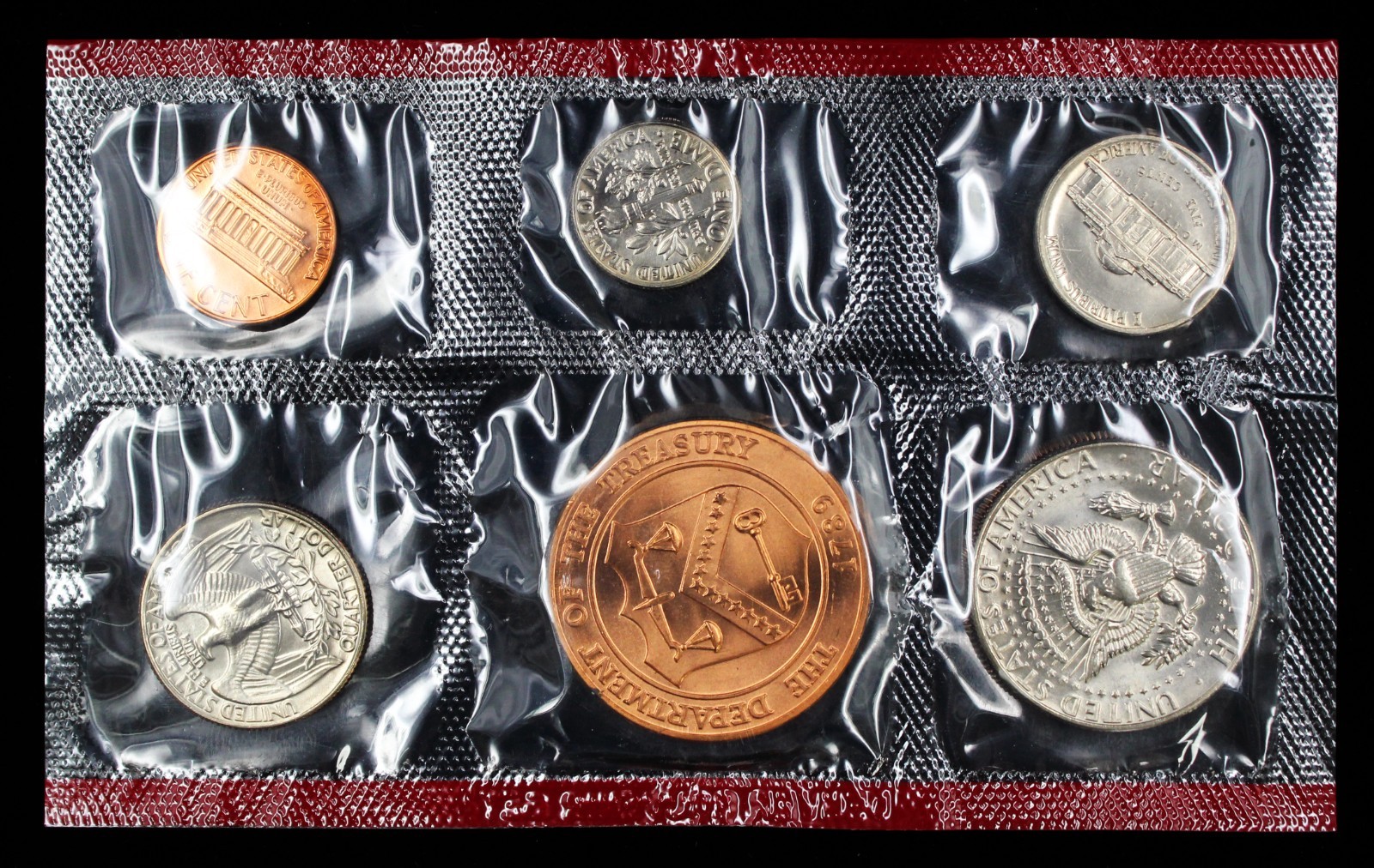 1984-D Denver Mint Souvenir Coin set Blue-color envelope (L6014)