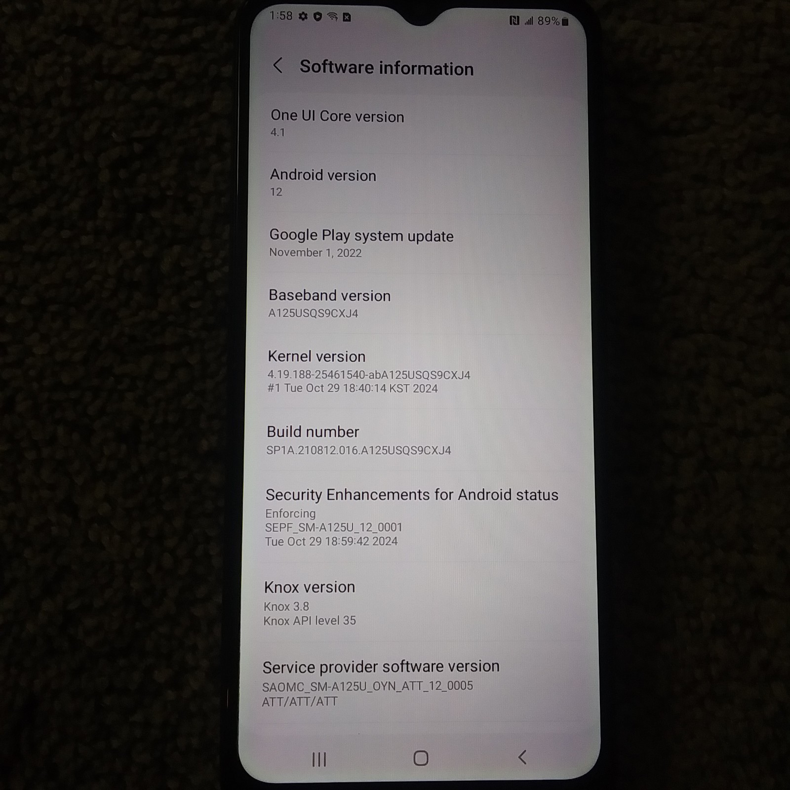 Samsung Galaxy A12 AT&T Android Smartphone SM-A125U