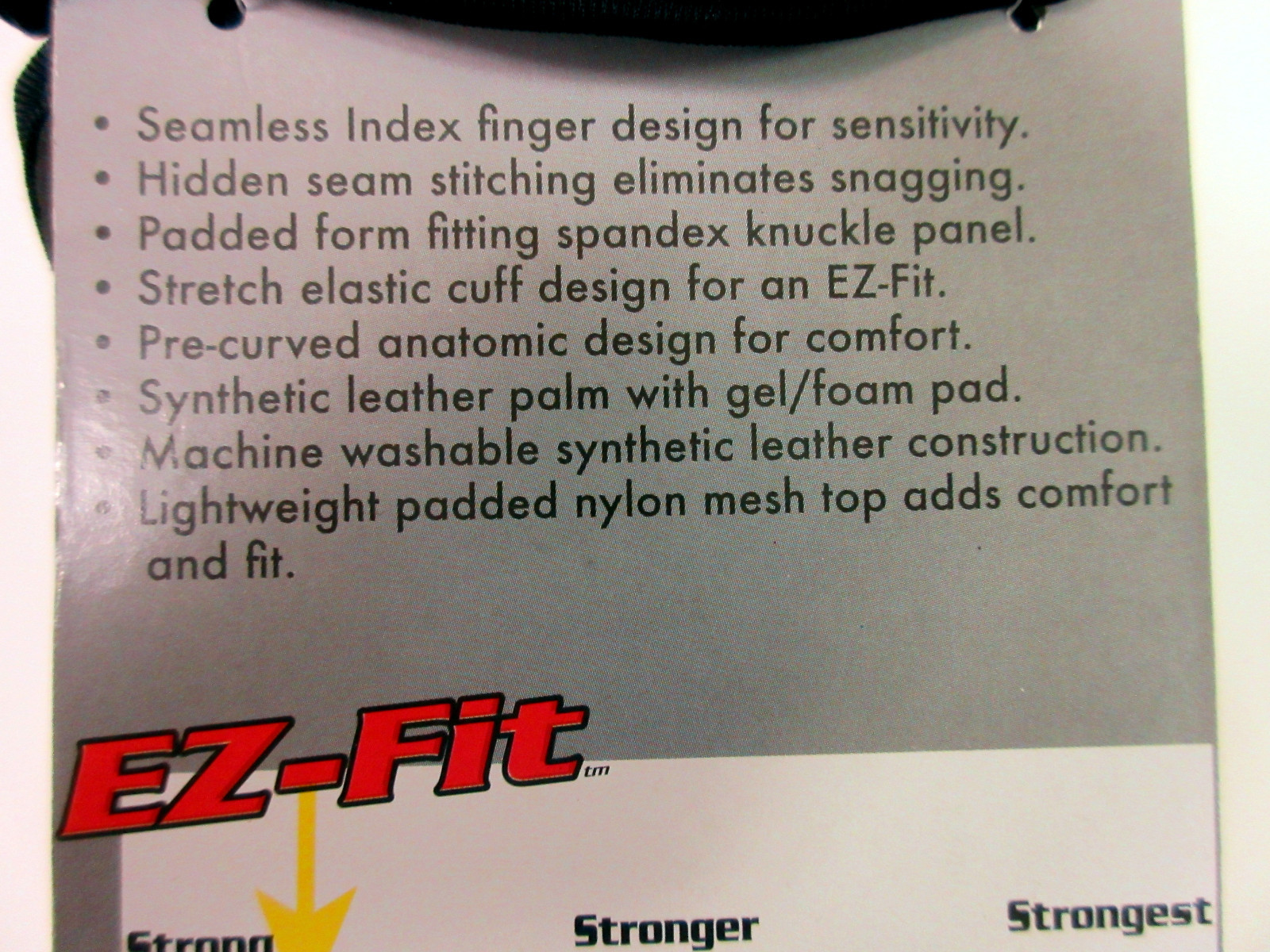 Setwear Ez-Fit Gloves Seamless Index Finger Design Glove Extra Small Black XS