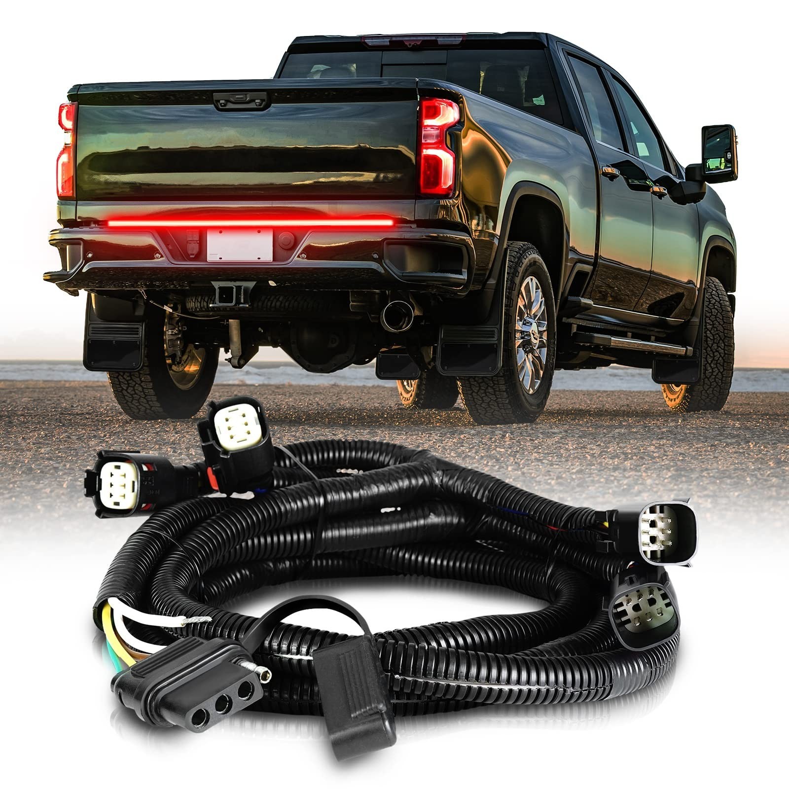 OPT7 Easy Connect Tailgate Light Bar Harness for 2019-2021 Chevy Silverado/GM...