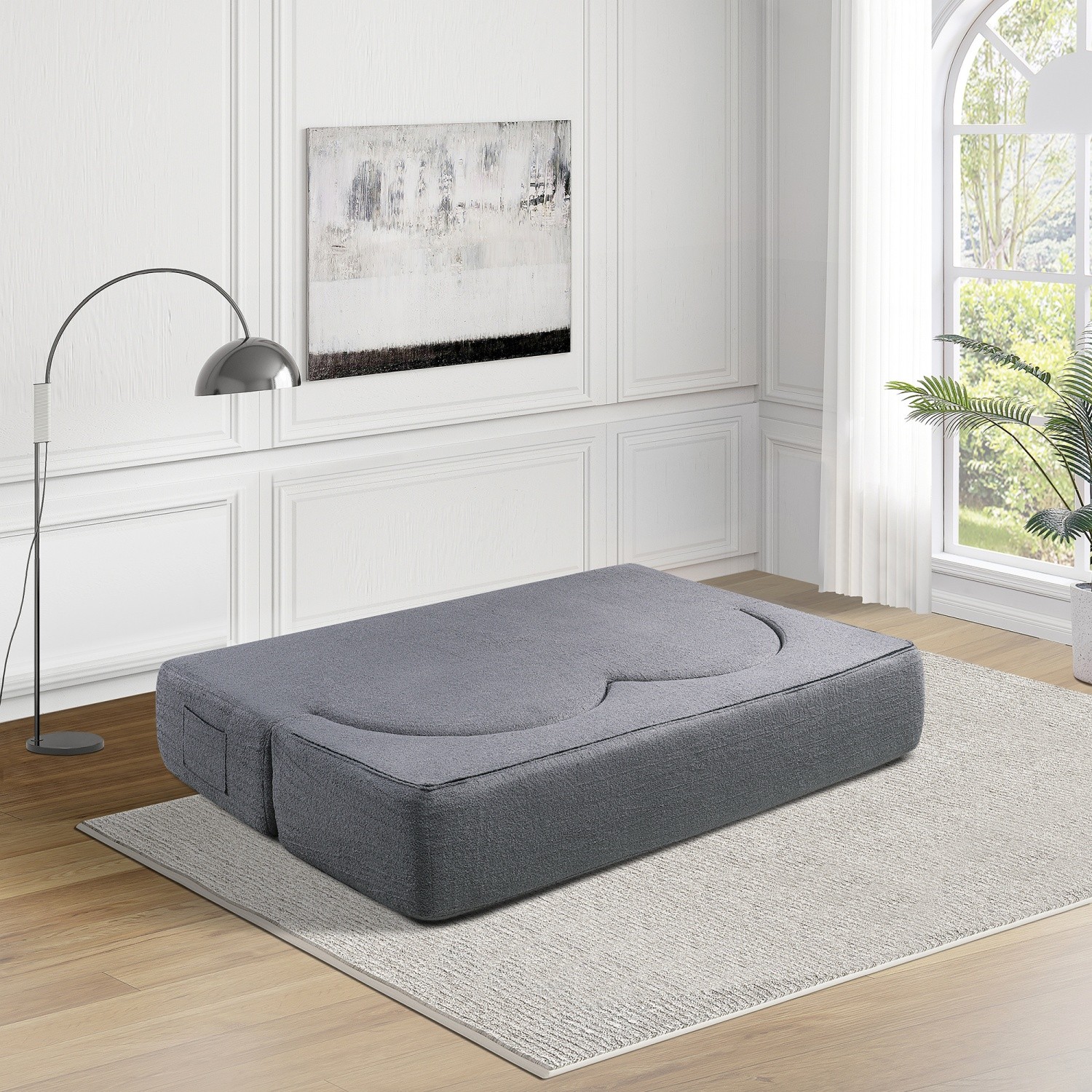 Foldable Convertible Sofa Bed 3-in-1 Floor Futon Double Lounger Chair Sleeper