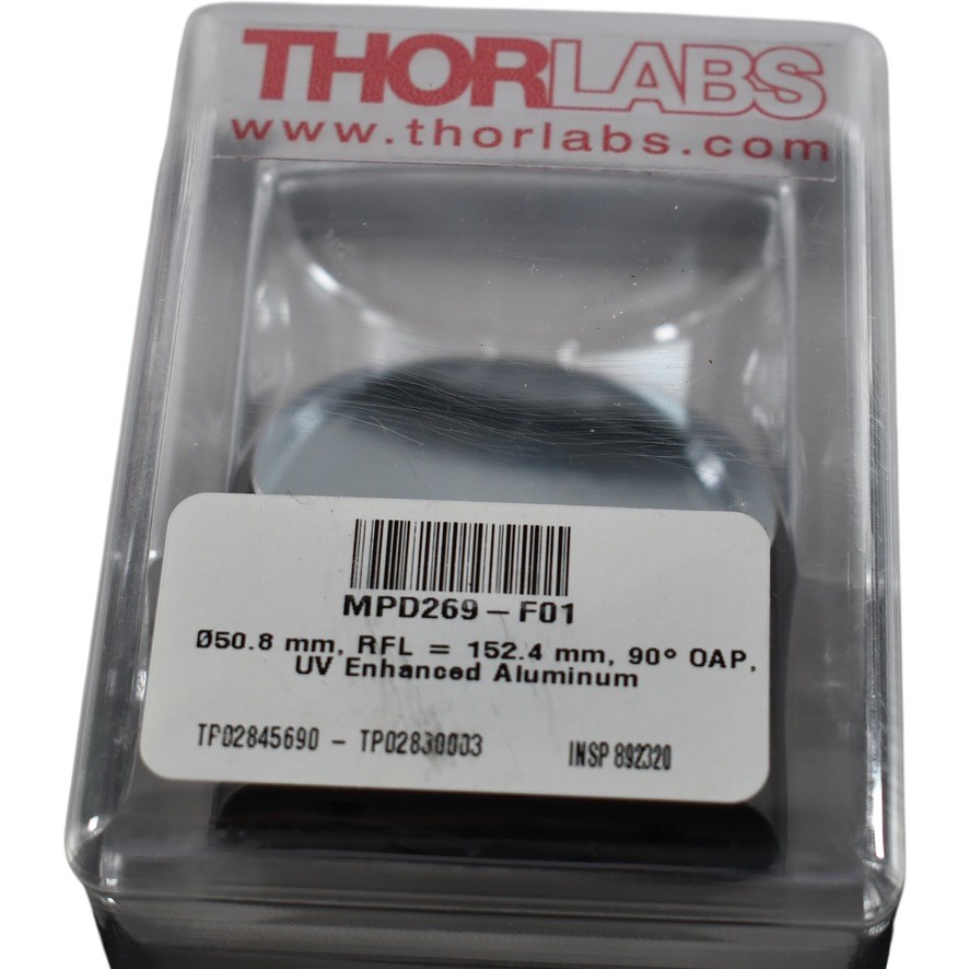 NEW Thorlabs MPD269-F01 2 Inch 90 Degree UV Aluminum Off Axis Parabolic Mirror R