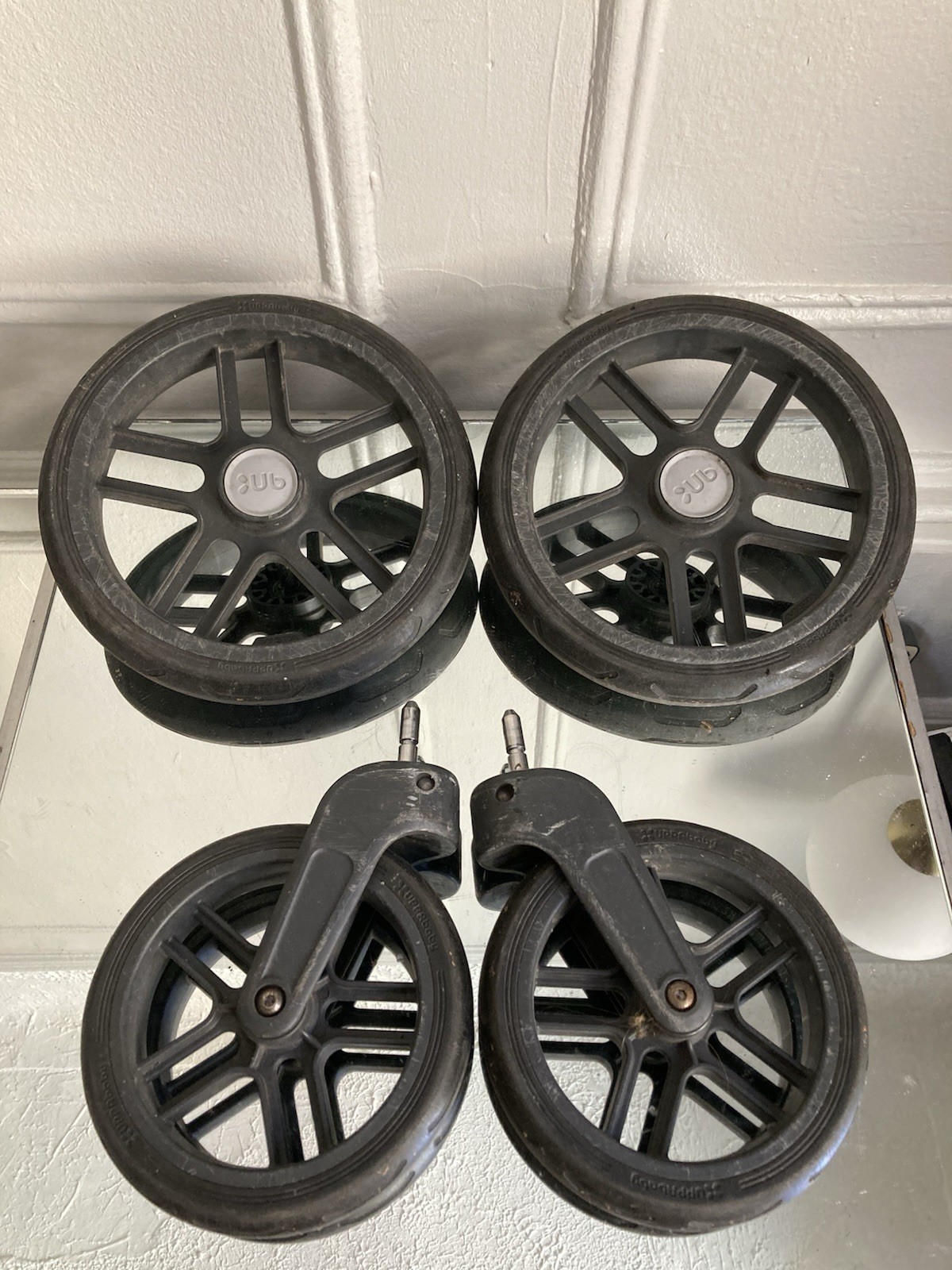 Uppababy Vista 2015-2019 & V2 Stroller Wheel Replacements, Set of 4 OEM Genuine