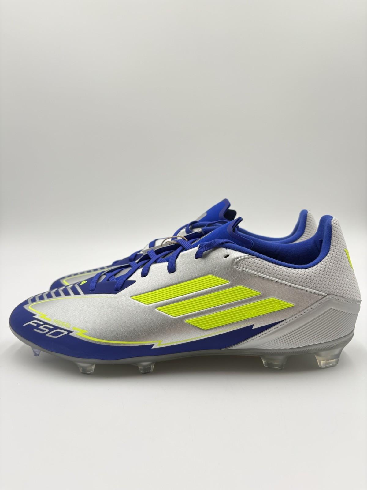 Adidas Mens F50 League Messi Soccer Cleats Size 13 Blue/Silver/Yellow |IH0918|