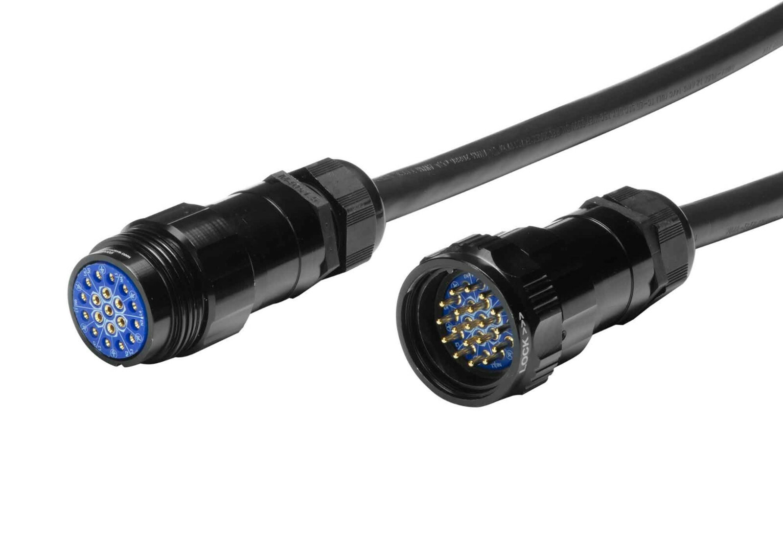 SOCO Socapex 19 Pin 300 ft Lighting Power Extension Cable Phase3 SHOWSAFE series