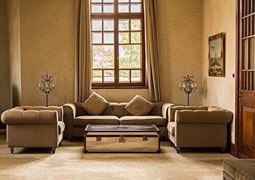 SHANJUE Wood Furniture Legs 5 inch Sofa Legs Set of 4 Round Brown Couch feet ...