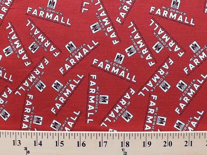 Cotton Farmall International Harvester McCormick Fabric Print by Yard D674.27