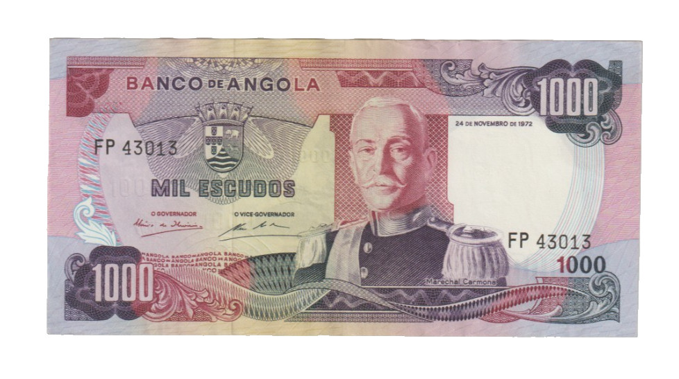 ANGOLA 1972 1000 ESCUDOS BANKNOTE P103 UNCIRCULATED