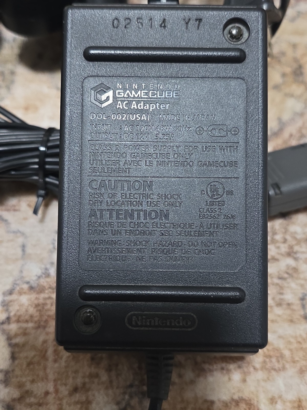 Nintendo Gamecube Black with 1 Controller Cables and Memory Card Tested
