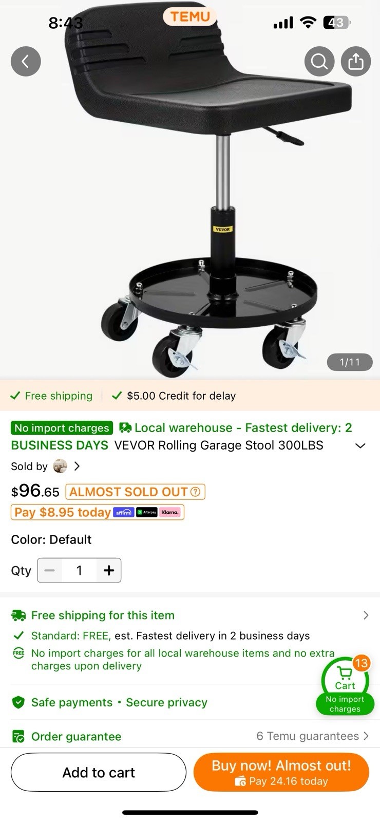 Mechanic Shop Stool