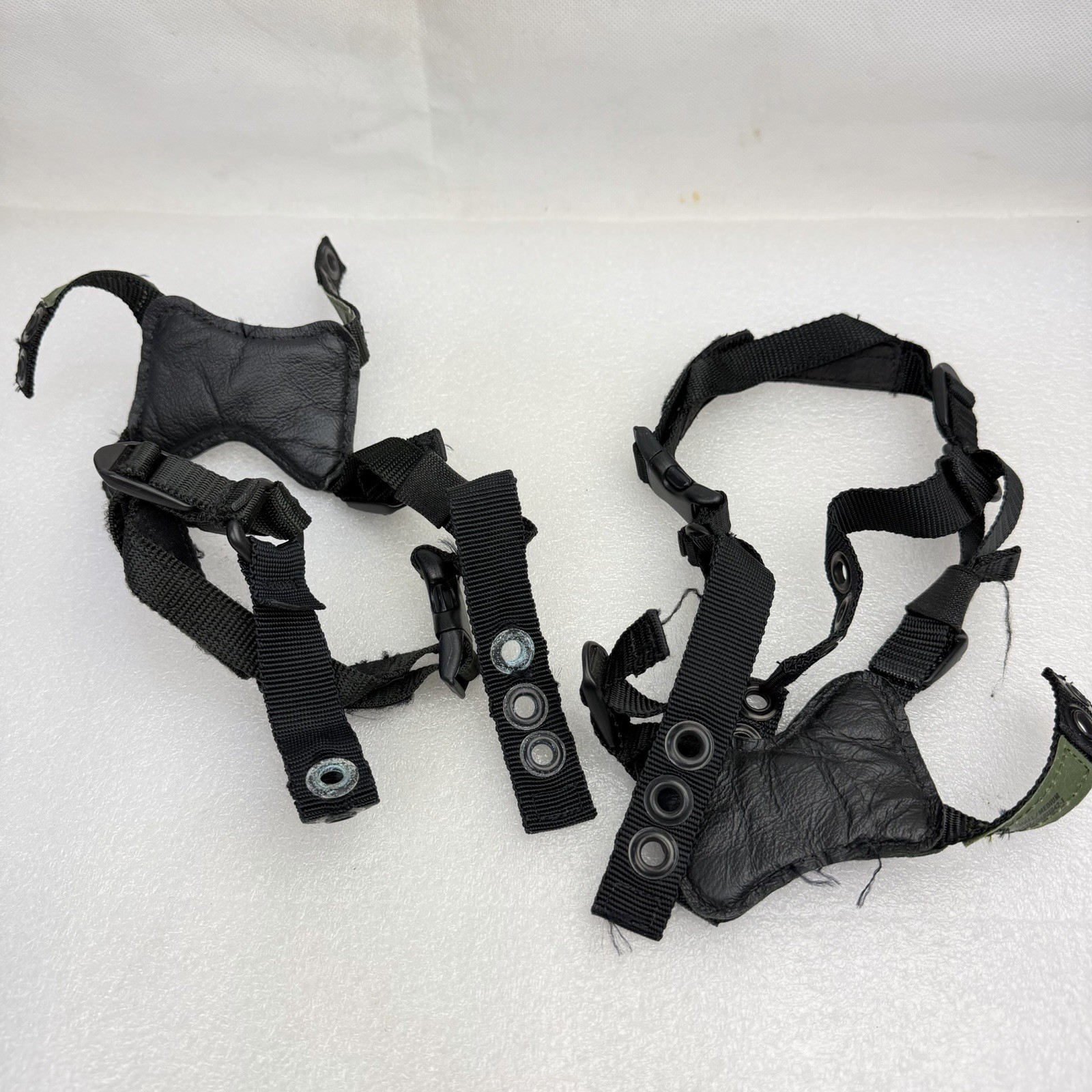 S/M Black Gentex TBH Military USGI Combat Helmet Chinstrap ACH MICH 4-point