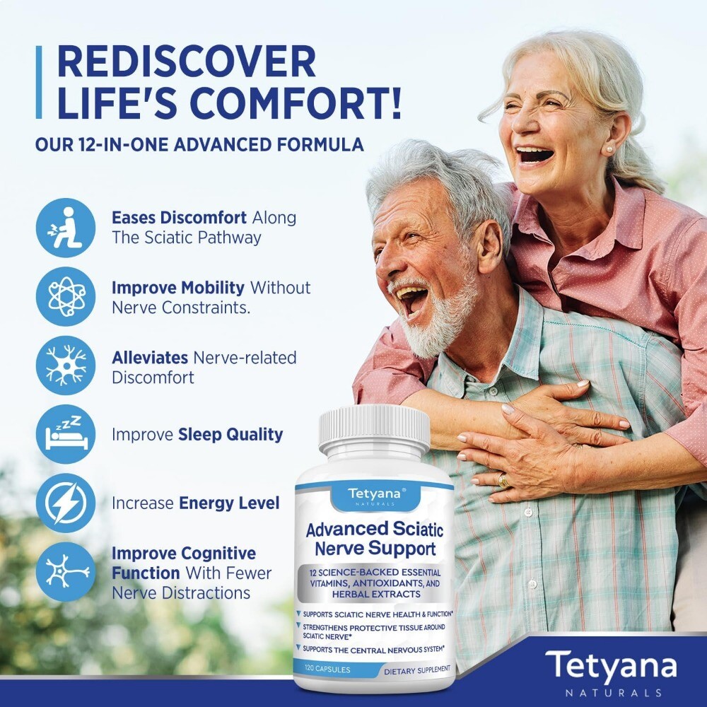 Advanced Sciatic Nerve Suppor Alpha Lipoic Acid Vitamin Benfotiamine Reduce Pain