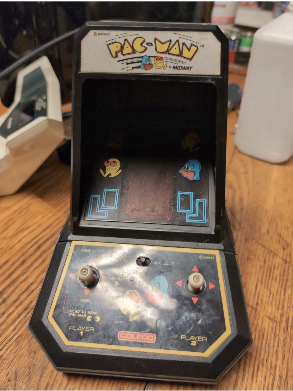 1981 Coleco Vintage Pac-Man Midway Mini Arcade Tabletop Video Game Working