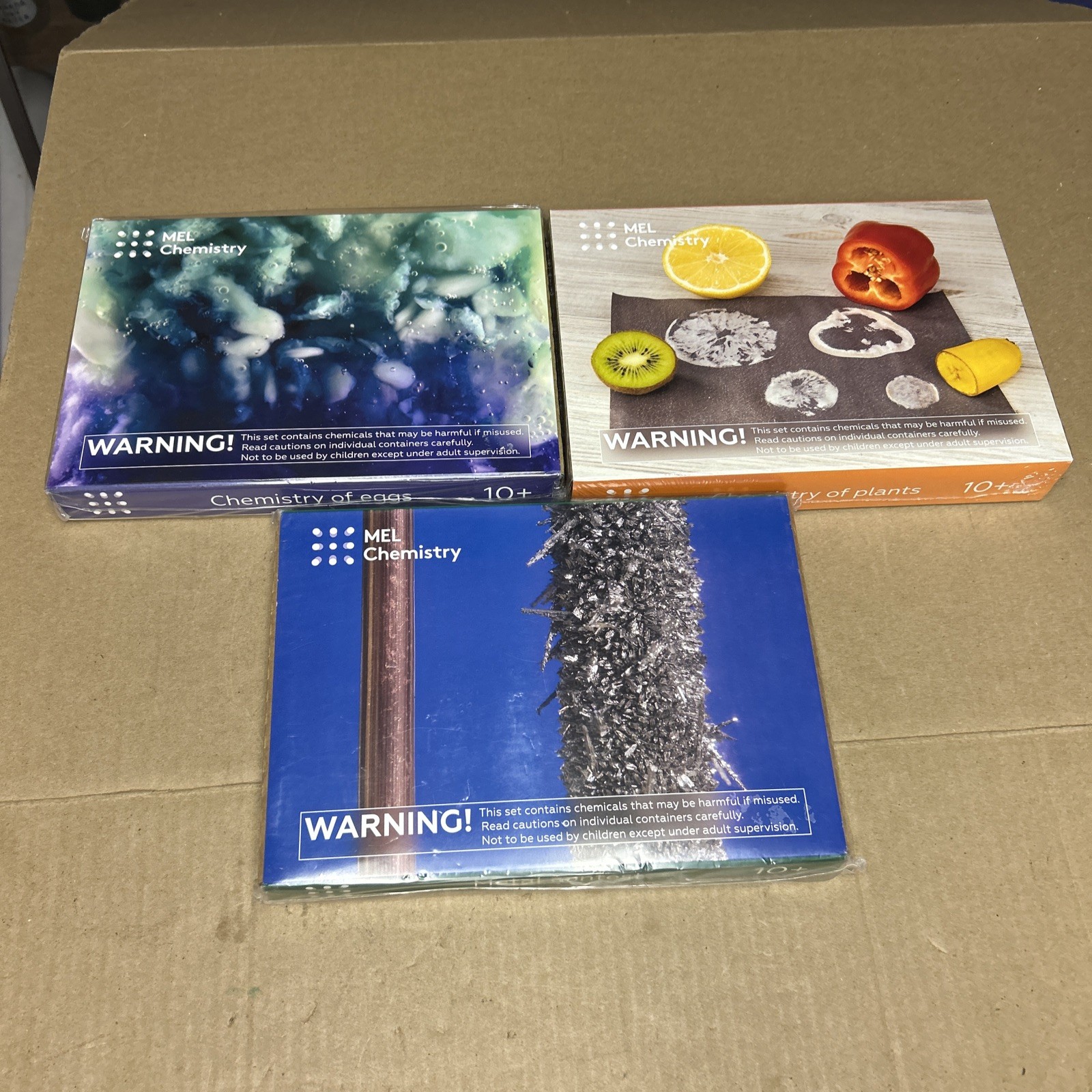 Lot Of 3: Mel Science Chemistry Science Kits. Brand New Sealed Metal Plants Egg