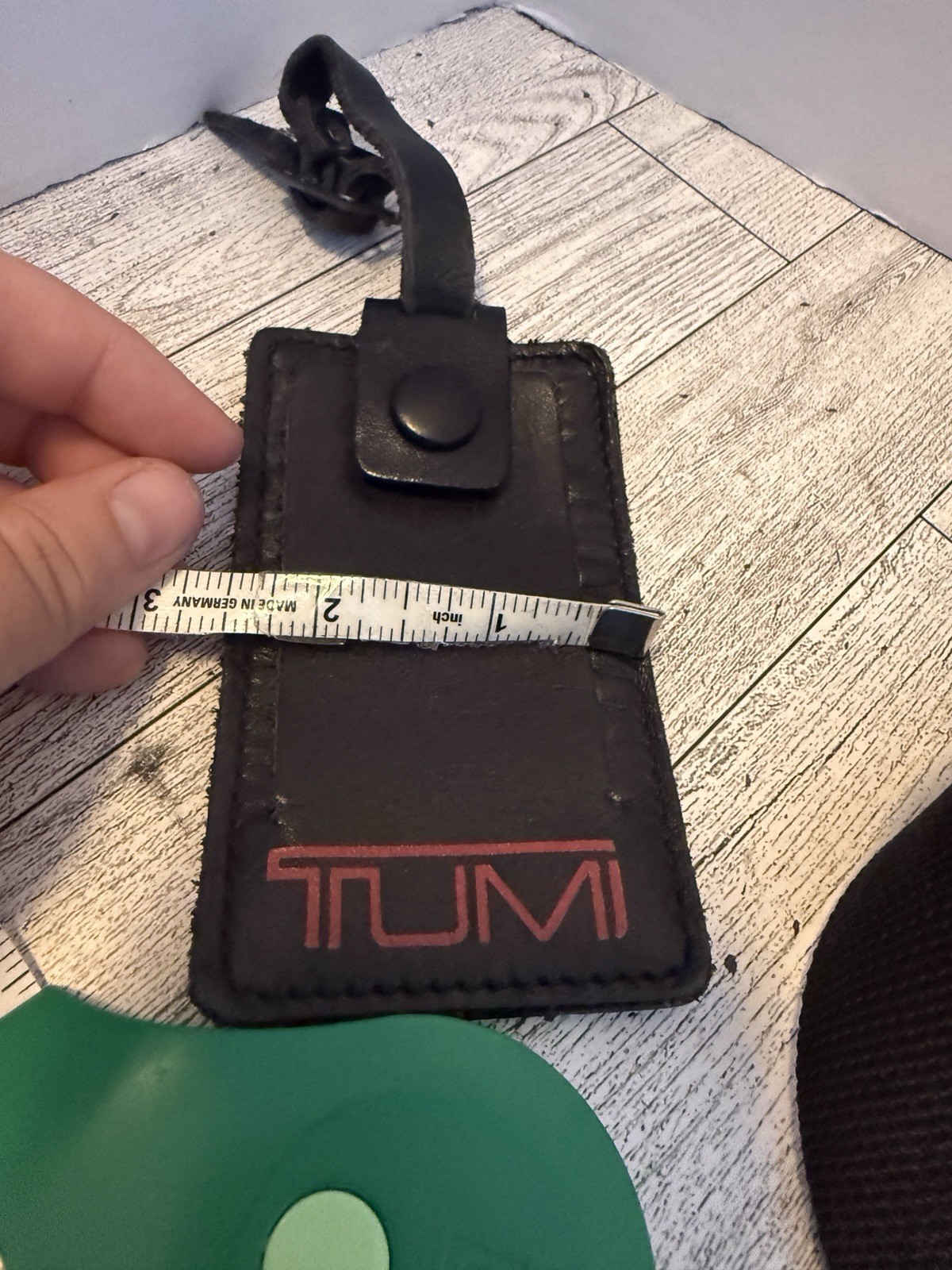 Tumi Padded Replacement Shoulder Strap and Leather Luggage Tag Set Black