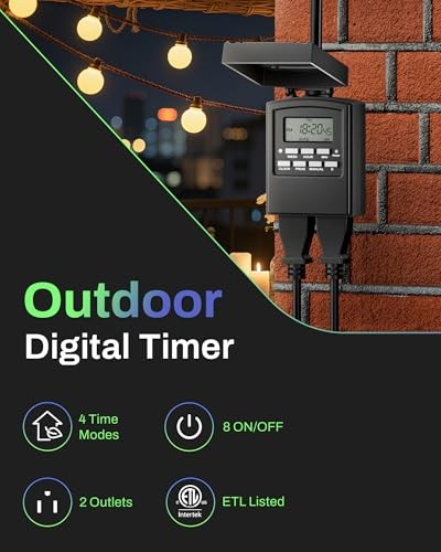 7 Day Outdoor Waterproof Digital Timer