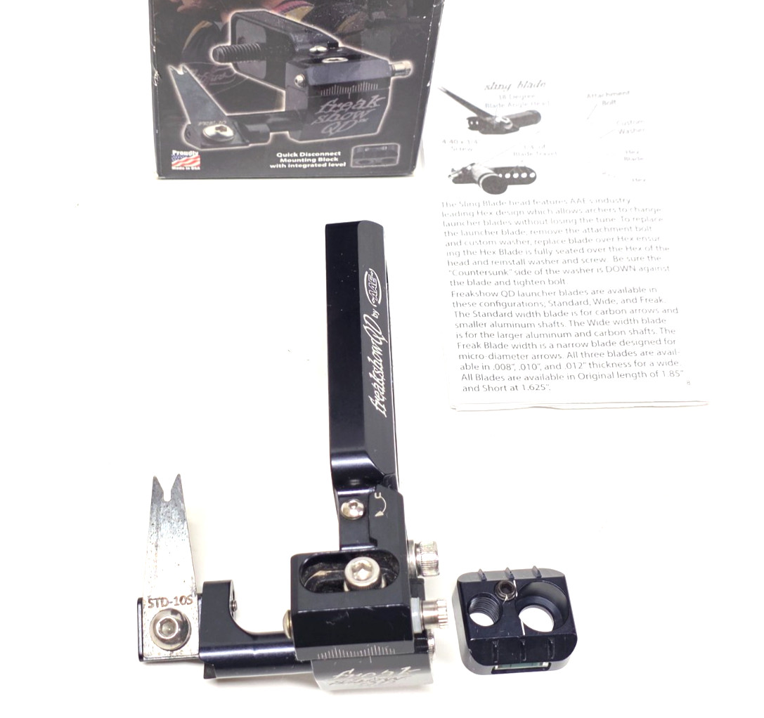 AAE Freak Show QD Blade Rest EXTENDED Mount RIGHT HANDED BLACK Archery Target