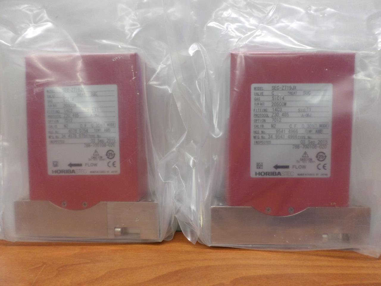 Horiba STEC SEC-Z719JX gas SiCl4 20 SCCM Option 7012 Mass Flow Control (Lot of 3