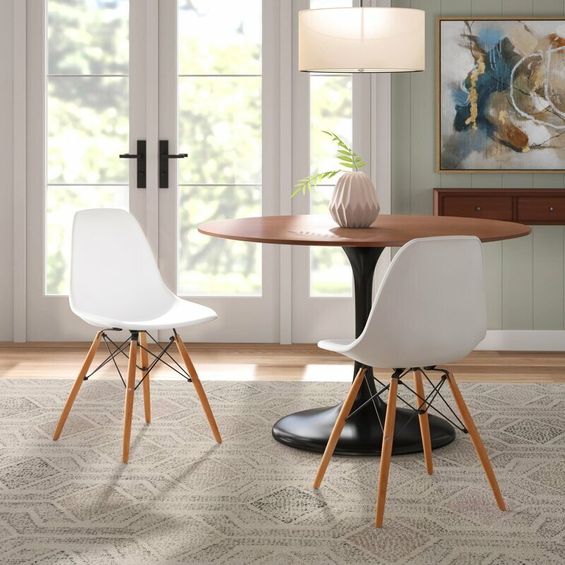 NiB Stesha Side Chair (Set of 2) by Wade Logan Easy Assembly White $299 FLE3