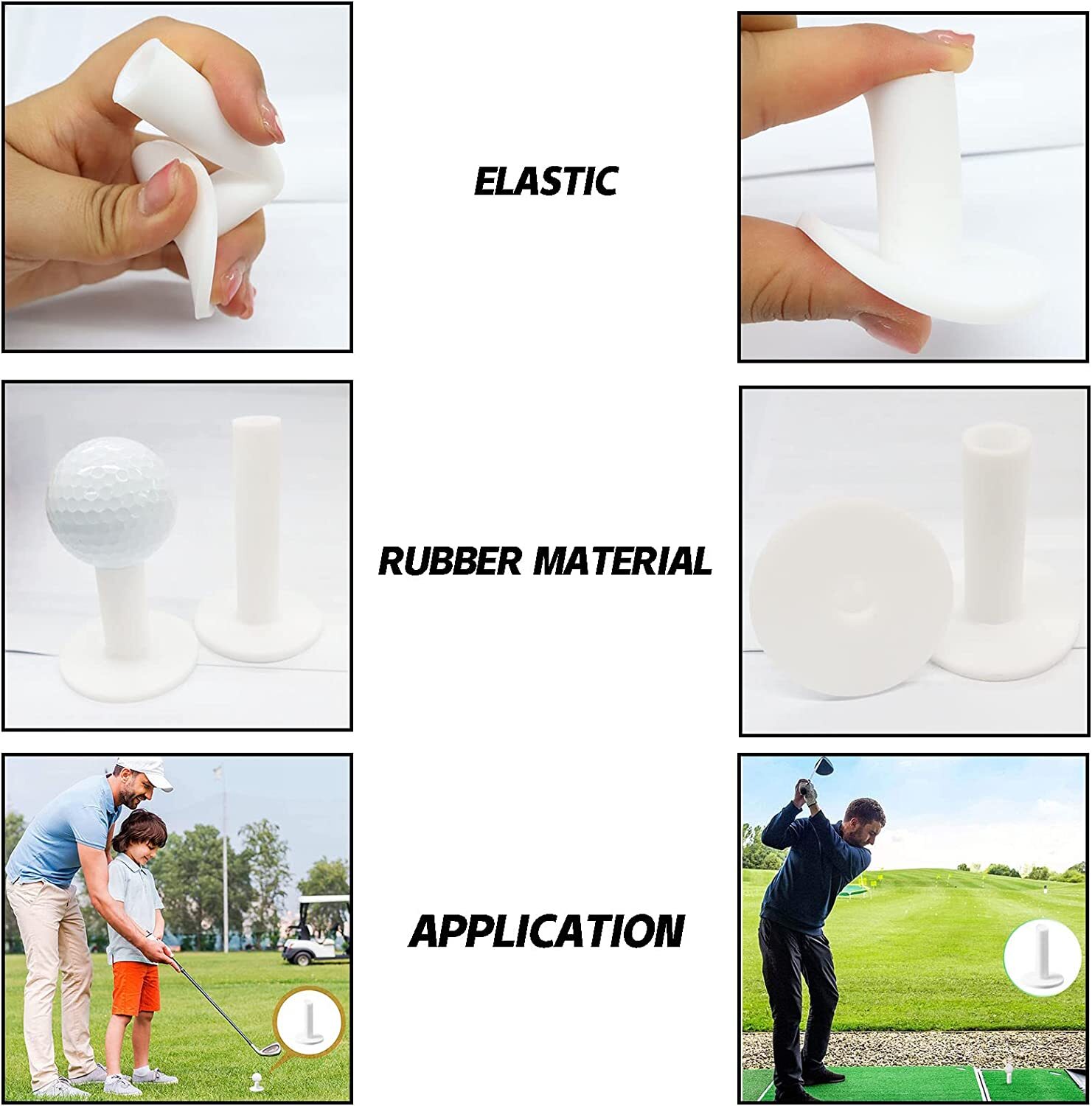 On Course Rubber Tees Multiple Size 4 Pack New (golf Driving Mat Range Tee) US