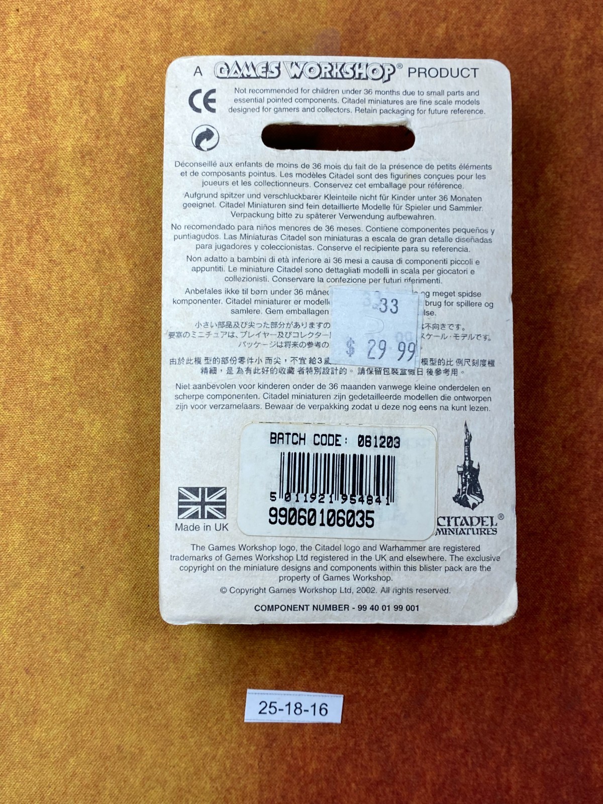 Warhammer 40k - Tyranids - Red Terror - New in Blister Pack Metal OOP