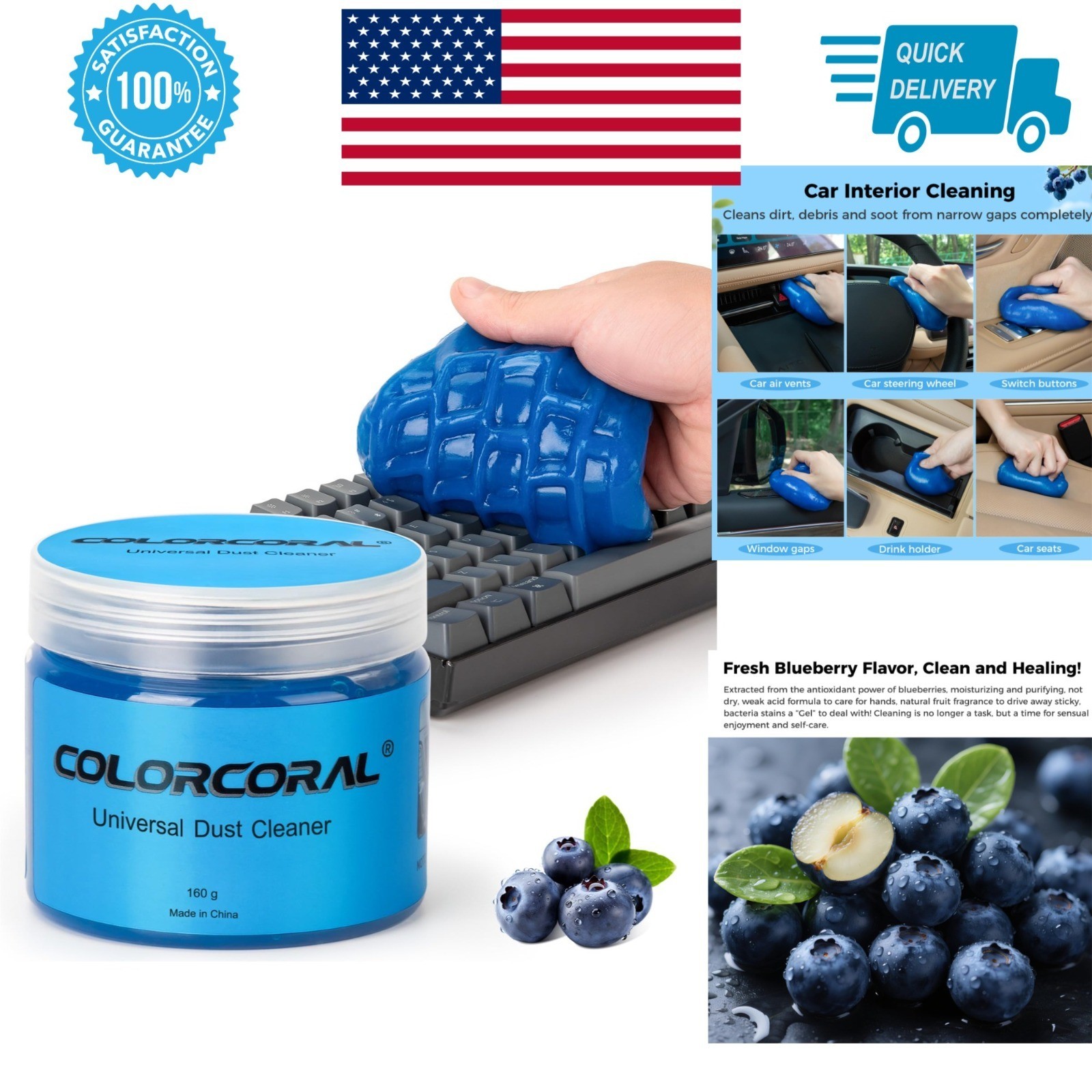 ColorCoral Cleaning Gel Dust Cleaner for PC Keyboard, 160g