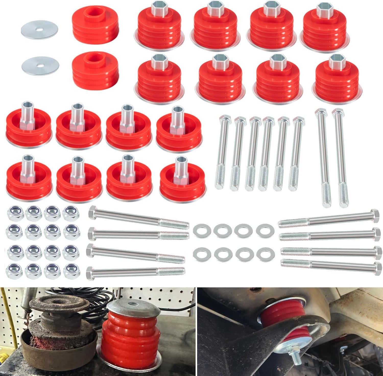 KF04058BK Body Cab Mount Bushings Kit for 1999-2007 Ford F250 F350 Super Duty