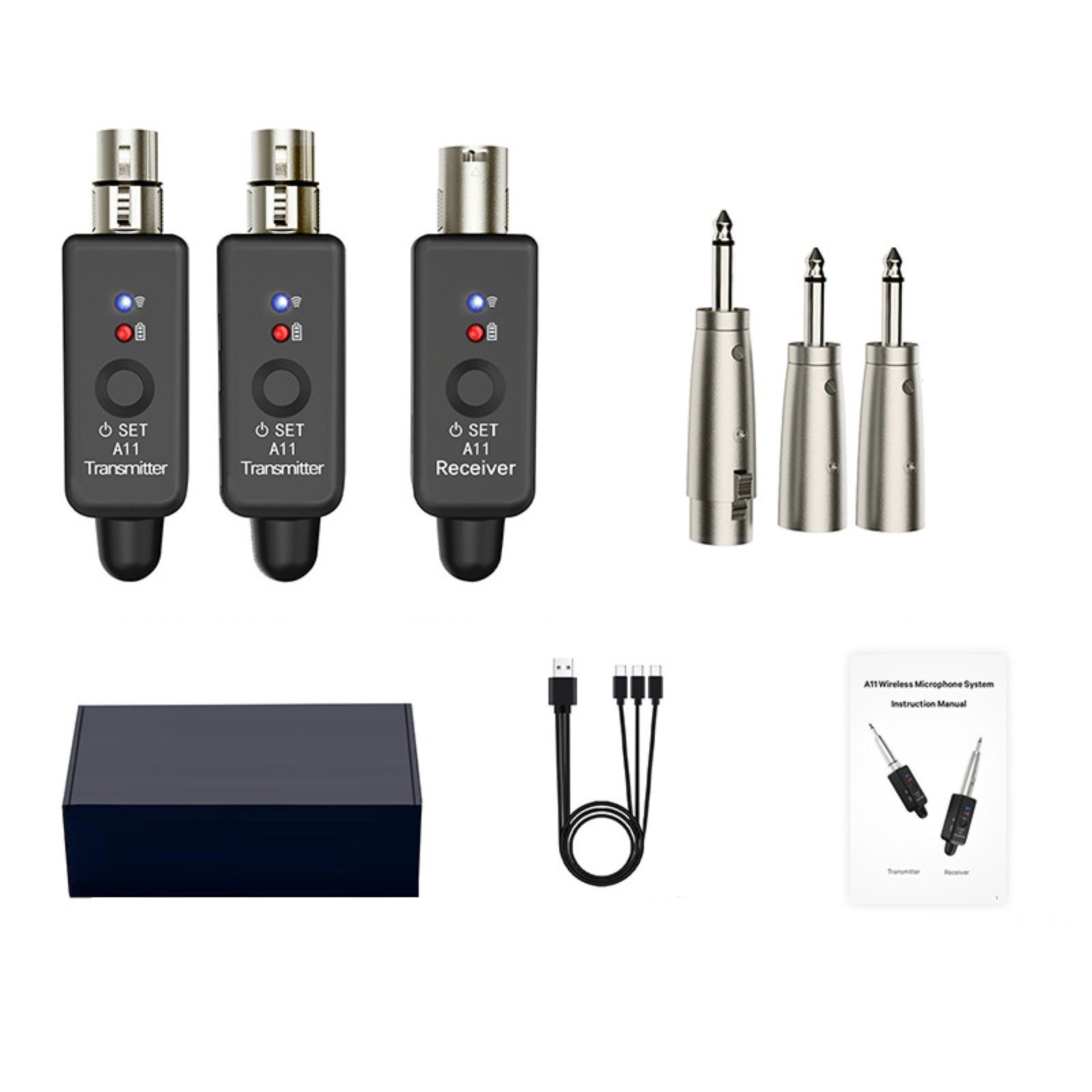 1set Audio Transmitter&Receiver High Sound Quality Wireless Microphone System