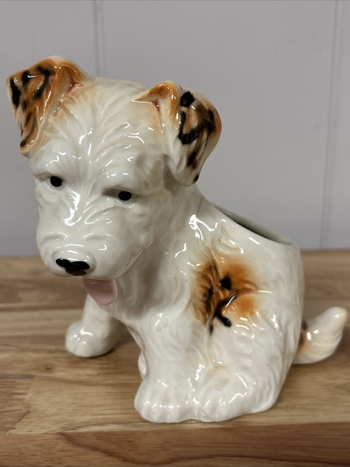 Vintage Moriyama Japan Terrier Dog Planter Adorable 5.25”