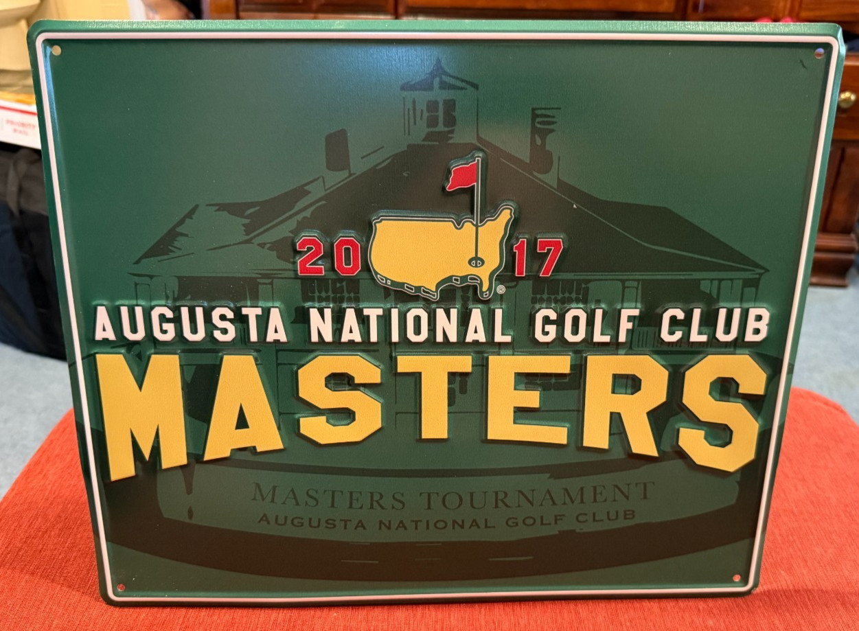 RARE MASTERS Metal Sign 2017 GOLF FANS AUGUSTA NATIONAL GOLF CLUB GEORGIA