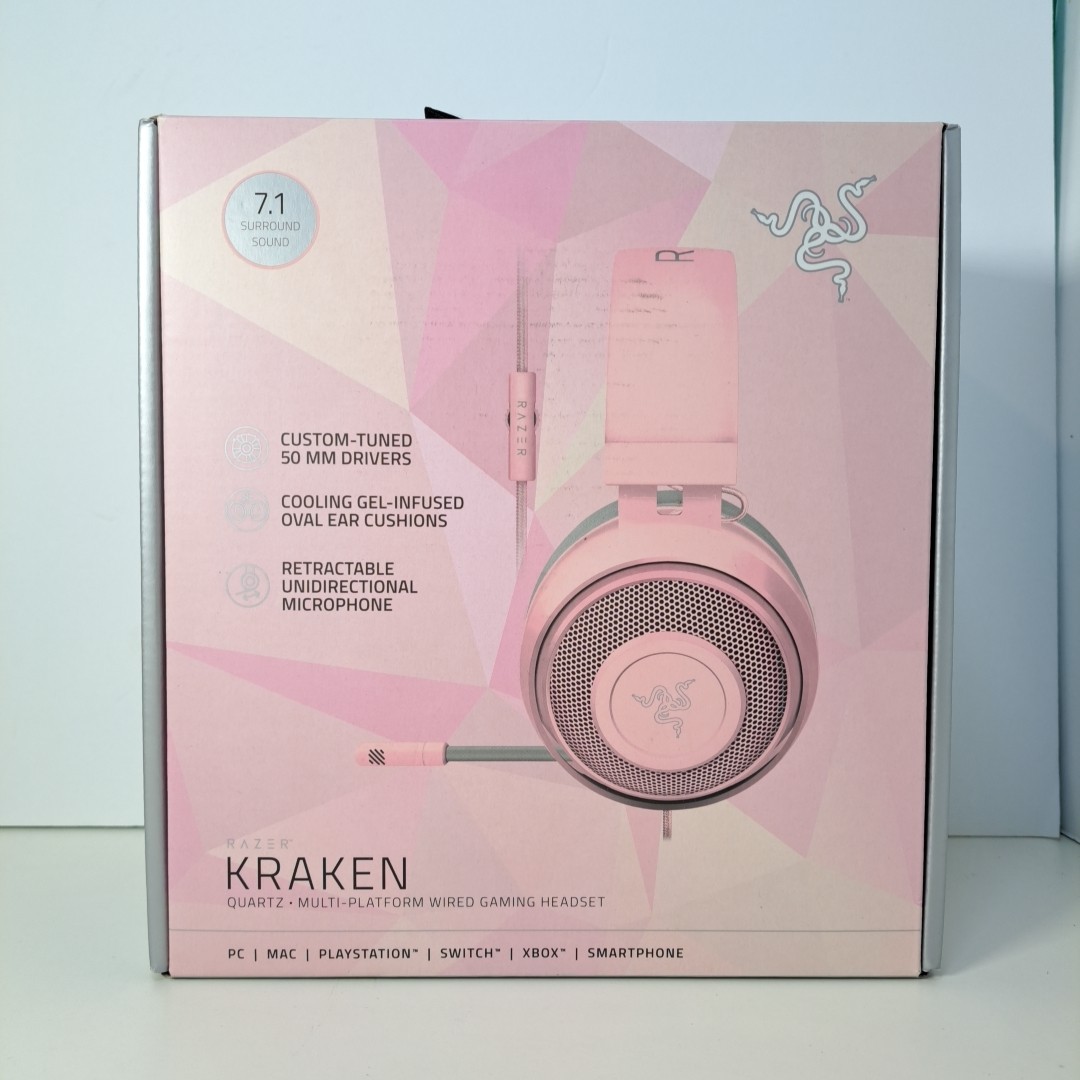Razer Kraken Quartz Pink Wired Gaming Headset RZ04-02830300-R3M1 (READ DESC)