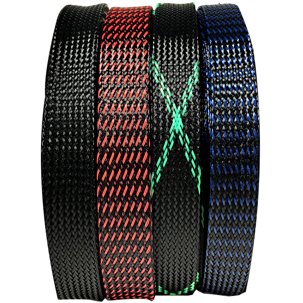 Expandable Braided Cable Sleeve Tubing Cord Sock - Various Sizes and Colors