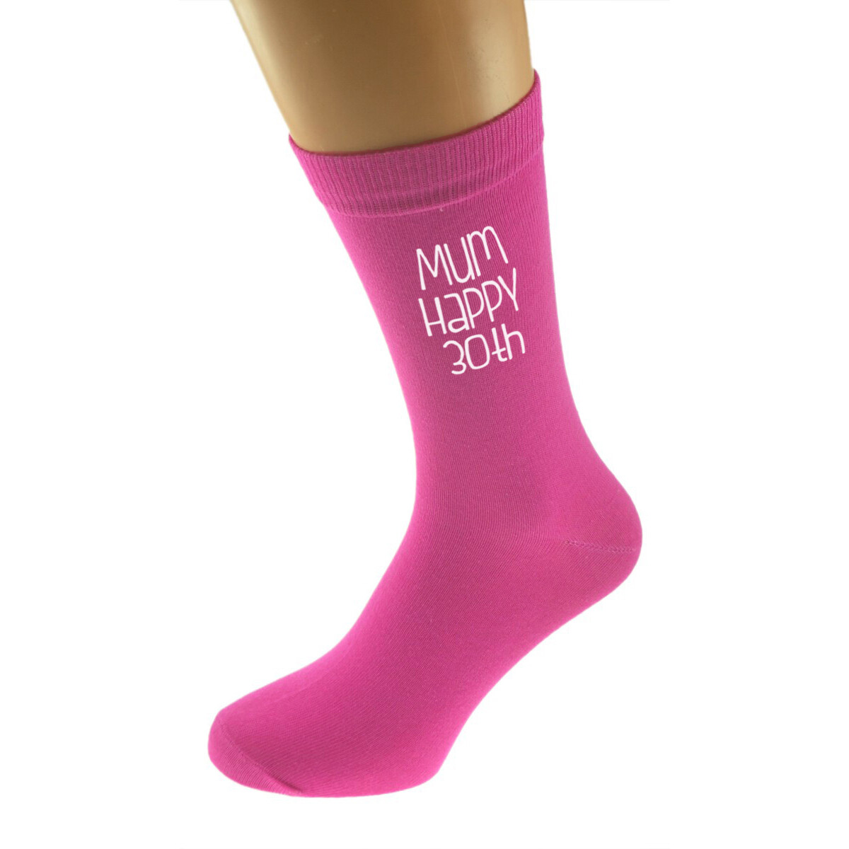Mum Happy 30th Birthday 30 year old 1991 Hot Pink socks N1253