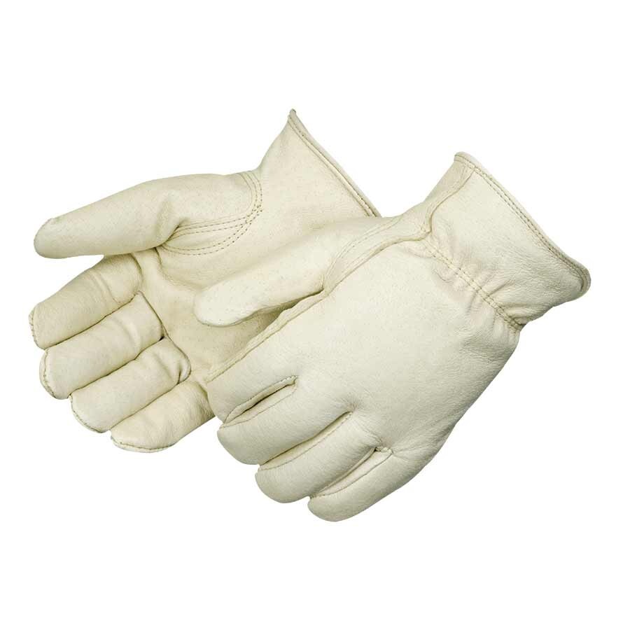 6- 7507 Cold Weather Pigskin Leather Lined Warm Winter Insulated Work Gloves SML