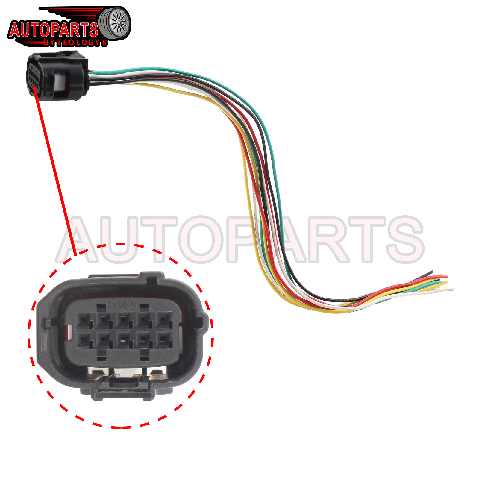 10 WAY Blind Spot Collision Radar Sensor Connector Pigtail for Toyota Tacoma