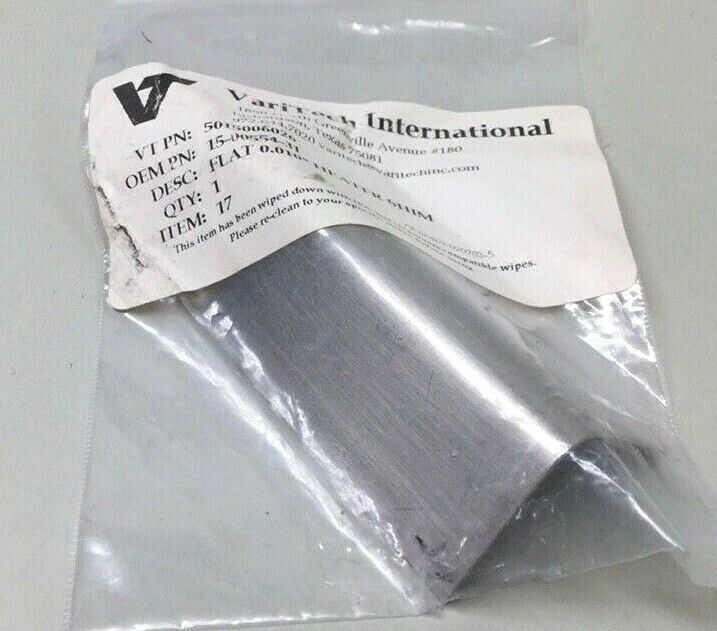 VariTech 5015006026 Heater Shim 0.010" Angled 3" Length Novellus 15-00554-31