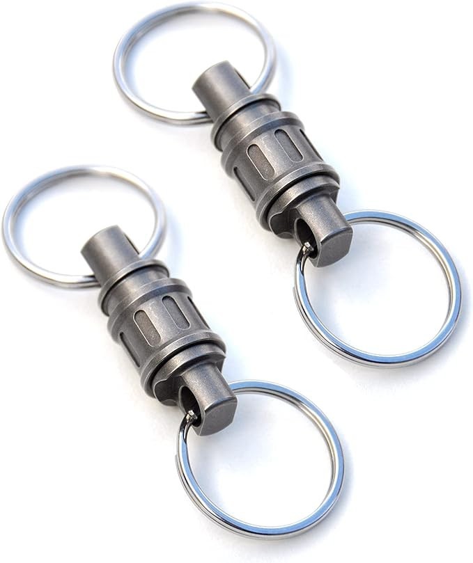 Titanium Quick Release Swivel Keychain, Pull Apart Detachable Keychain Heavy Dut