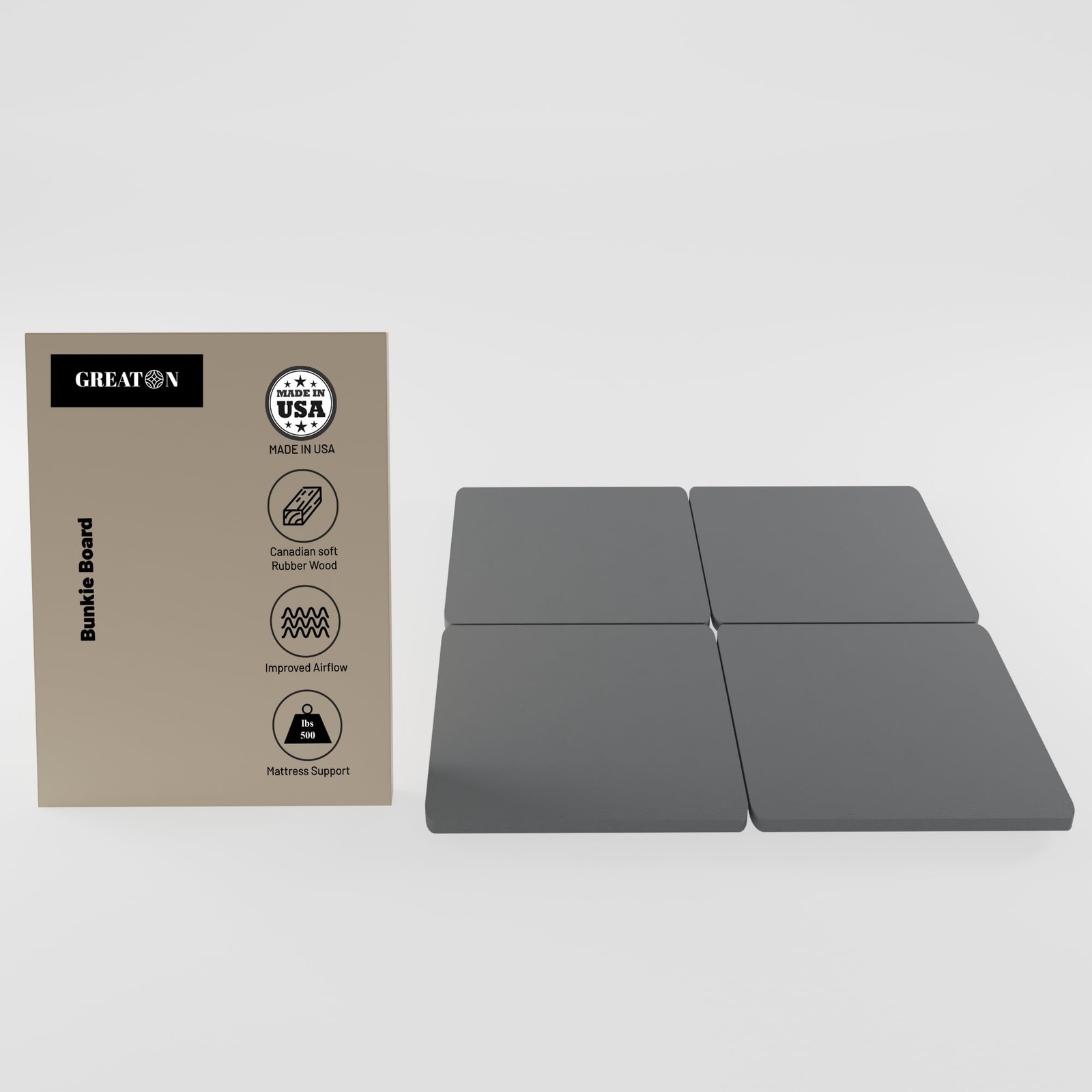 , 1.5-Inch Split Bunkie Board for Mattress/Bed, Fully Assembled, Improved Com...