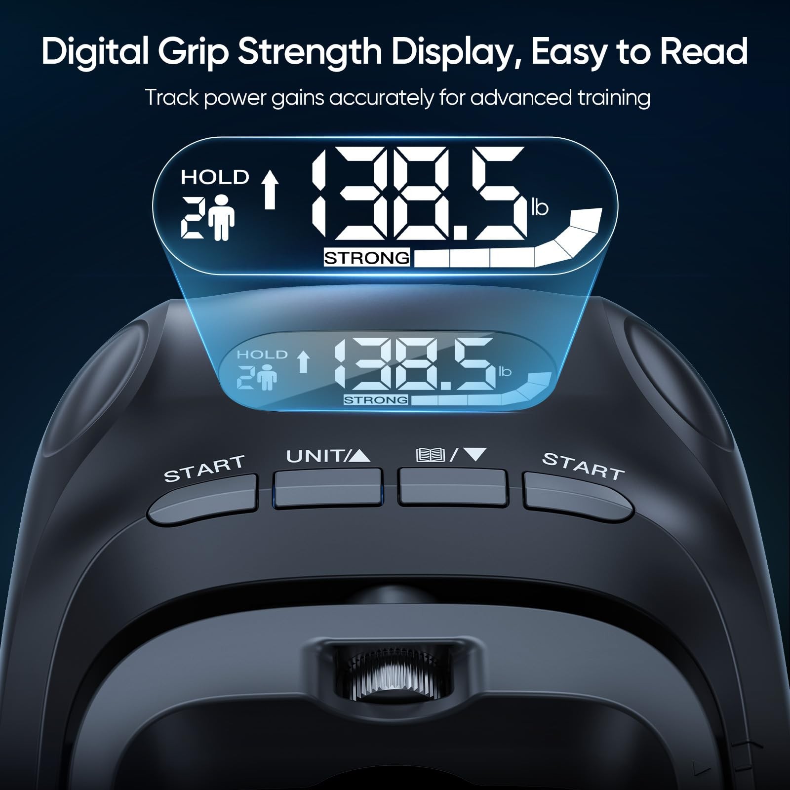 Grip Strength Trainer Kit, Digital Grip Strength Tester with Adjustable Hand ...
