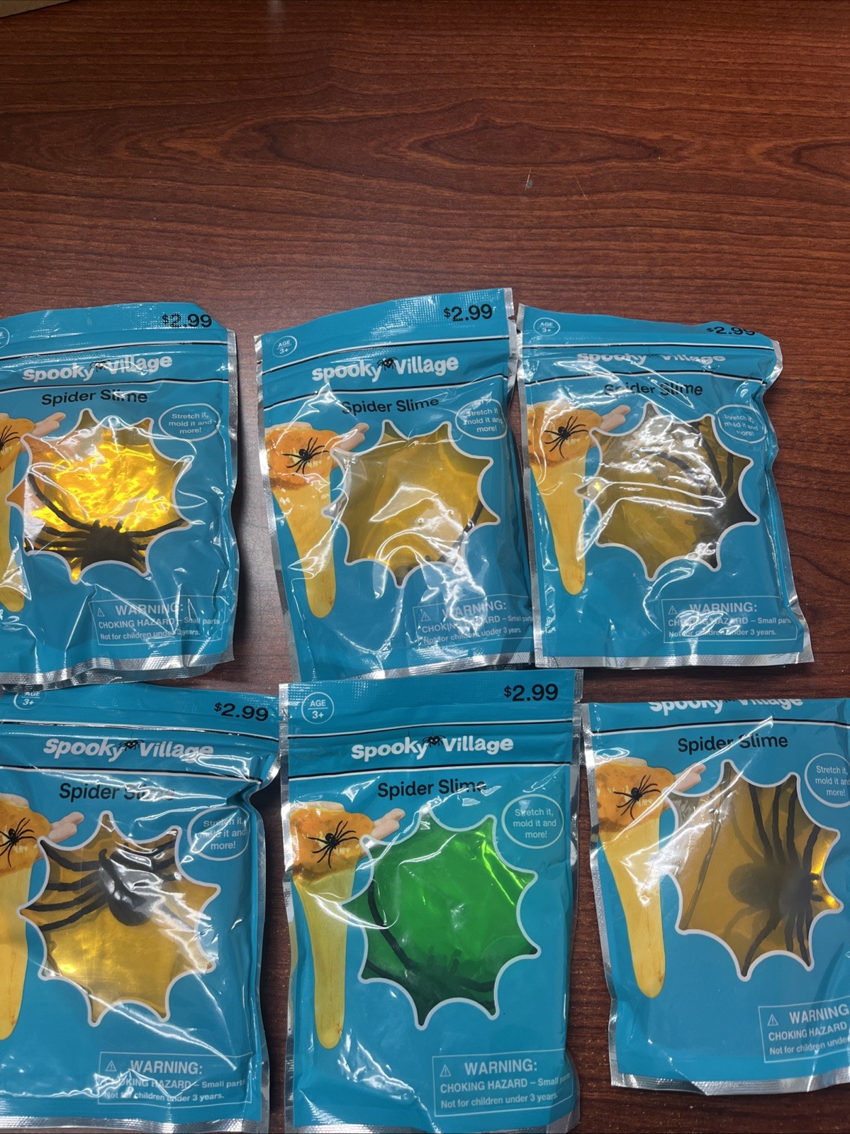 Spooky Village spider slime six pack