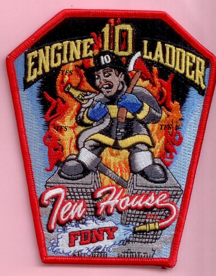 New York City Fire Dept Engine 10 Ladder 10 Patch New Style