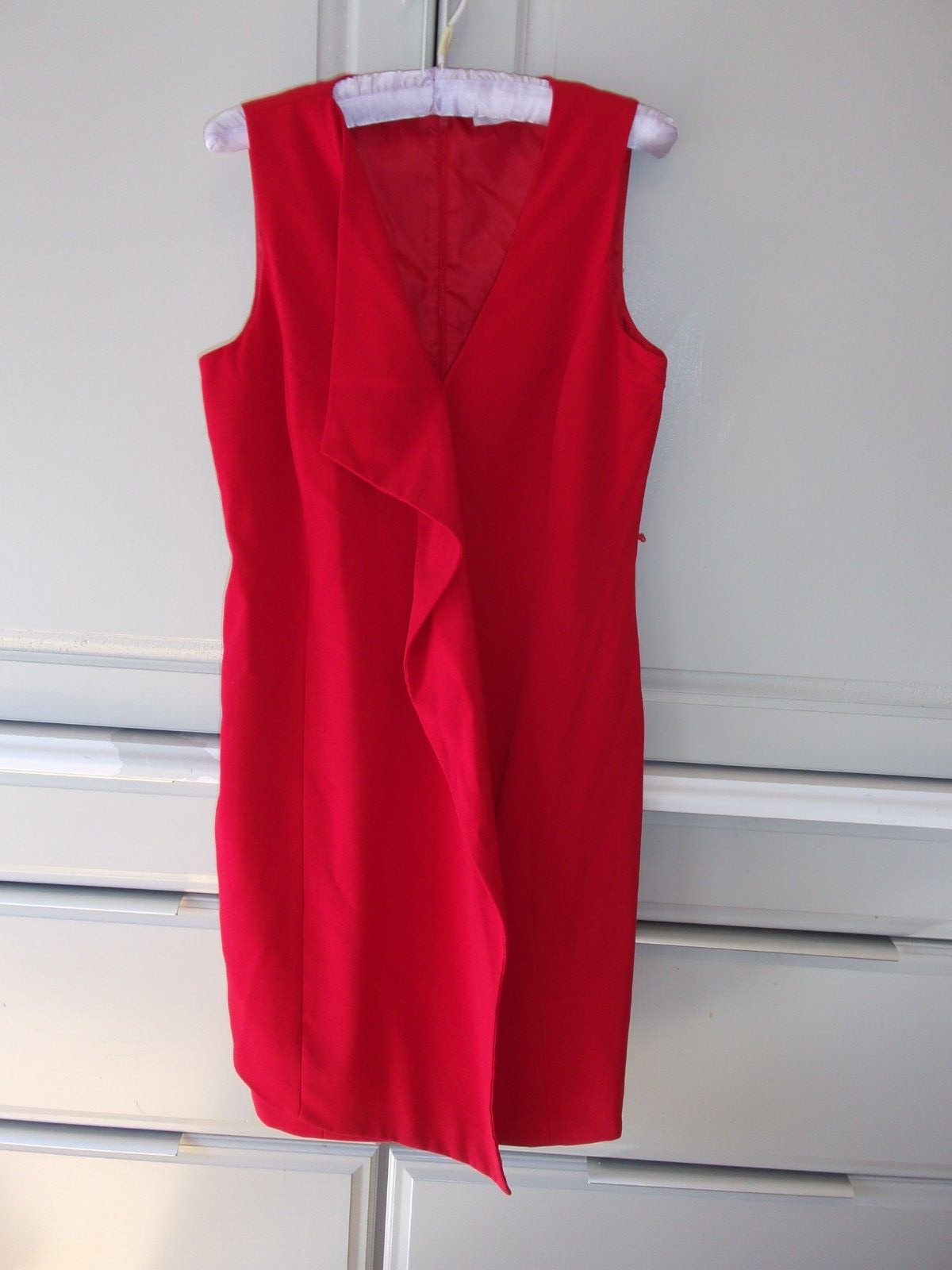 DESIGNER CALVIN KLEIN EVENING DRESS RED SIZE 10
